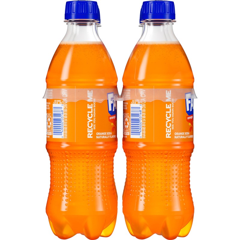 Fanta Orange Soda Soft Drink, 16.9 fl oz Bottles, 6