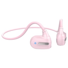 Golvery Open Ear Kids Headphones, Wireless Bluetooth 5.3 Headset for Phone/Kindle/Tablet, Safer Hearing Protection Children Earphones, Built-in Mic, Ultra-Light & Comfort Fit, 10H Playtime-Pink