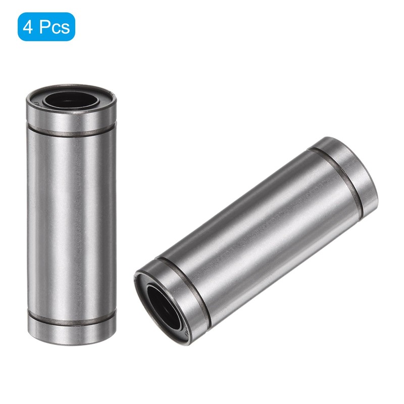 sourcing map 4pcs LM12LUU Linear Ball Bearings, 12mm Bore Dia,