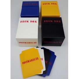 docsmagic.de Deck Box Mix - Black, White, Blue, Yellow - 4 Count - PKM - YGO - MTG