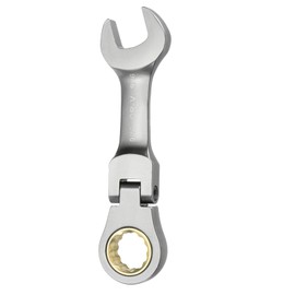 sourcing map Flex Head Ratchet Wrench Spanner 9/16" SAE Ratcheting Combination Wrench 72-Teeth Chrome Vanadium Steel Ratchet Gear Spanner with 12 Point Box End for Auto Repairs Home Projects