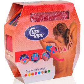 CureTape® Kinesiology Tape (5 cm x 31.5 m) Waterproof and Latex-Free Kinesiotapes Kinesiotape with TÜV Certificate Sports Tape for Professionals Physio Tape for Injuries and Discomfort Red