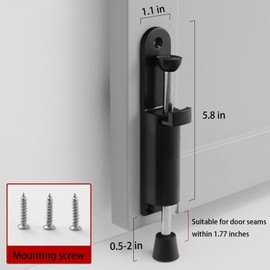 2 Pcs Heavy Duty Spring Loaded Door Stoppers Step-On Door Stop Holders with Screws