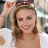 6 Pcs Rhinestone Glitter Headbands Non Slip Elastic Sports Hairband