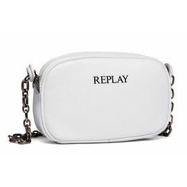 Replay Ladies Faux Leather Handbag, Optical White 001