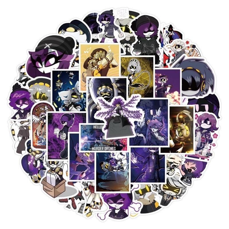 55 pcs Murder Drones Vinyl Decals for Laptops, notebook decorative