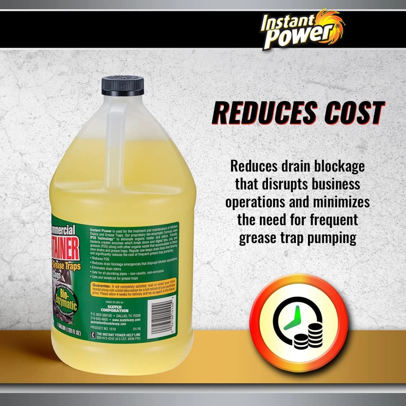 Instant Power 1 Gallon Eco Friendly Drain Cleaner Enzyme Clog