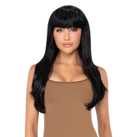 Leg Avenue Bangin' Long Straight Wig, Black