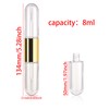 COSIDEA 12pcs Gold Flat 4ml*2 dual Ended lip gloss tubes