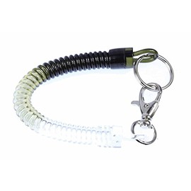 Spiral Coil Key Chain Keychain Brown Beige Rubber Wallet White