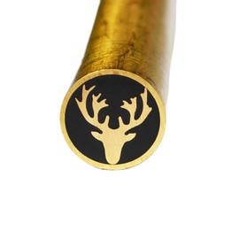 Mosaic Pin 1cm Knife Making Jewelry Handle Scales Grips Knives (#104 Deer Head--Brass)