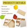 4 Pack Unfinished Wooden Craft Storage Organiser Boxes, 3.15 x
