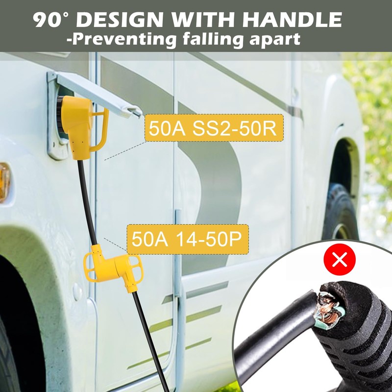 50 Amp to 50 Amp RV Adapter with Twist Lock