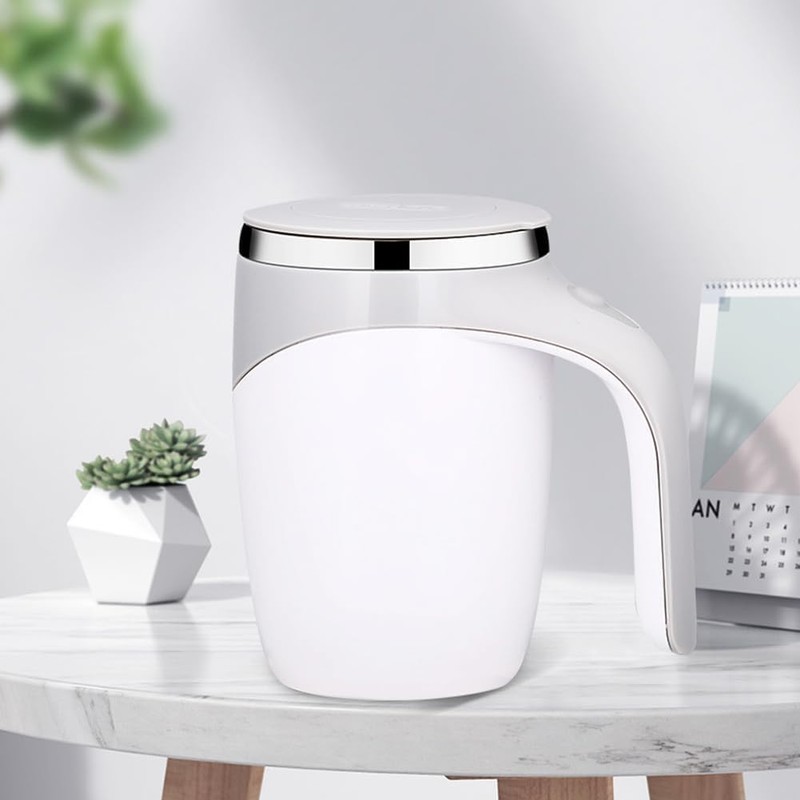 Qcwwy Self-Stirring Coffee Cup, USB Charging, Washable, Self-Stirring Cup for