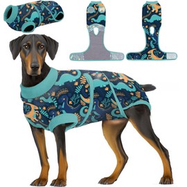 PetWarm Dog Neuter Recovery,Dog Coat's Inner Clothes,Dog Cone Alternative After Surgery,Surgery Suit For Dogs Female Male Dog Onesie for Spay Neuter,Pet Recovery Suit,Dinosaur pattern,Multi-colored,XL
