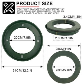 Flower Foam, 12 inch Flower Arrangement Round Flower Mud Discs for Flower Shop Wedding Car Decoration, House and Hotel Decoration, Recyclable Wreath Base