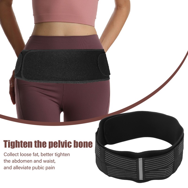 Hip Brace Size Adjustable Breathable Comfortable Reflective Strip Sacroiliac Brace