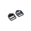10pcs Ladder Lock Slider Plastic Buckles Backpack Straps Webbing Black