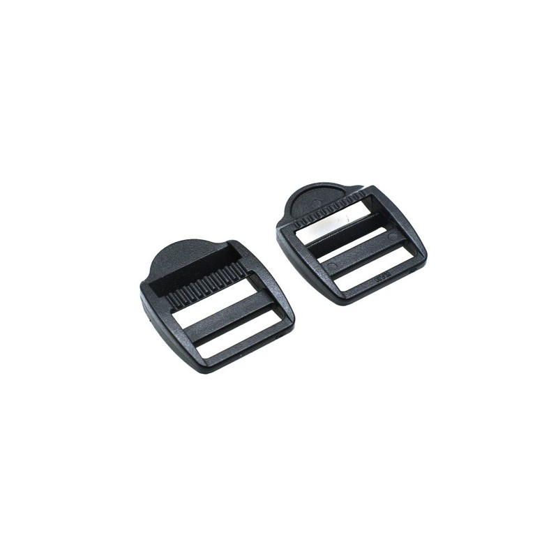 10pcs Ladder Lock Slider Plastic Buckles Backpack Straps Webbing Black