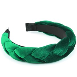 DRESHOW Braided Headbands for Women Velvet Headband Elastic Criss Cross Hair Bands Accessories