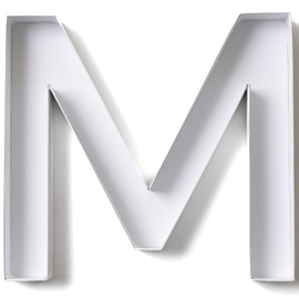 Sisterly Market - Cardboard Numbers and Cardboard Letters Fillable Candy Box, Handmade Marquee Letters for Parties and Milestones, Letter M, 12" L x 1.5" W