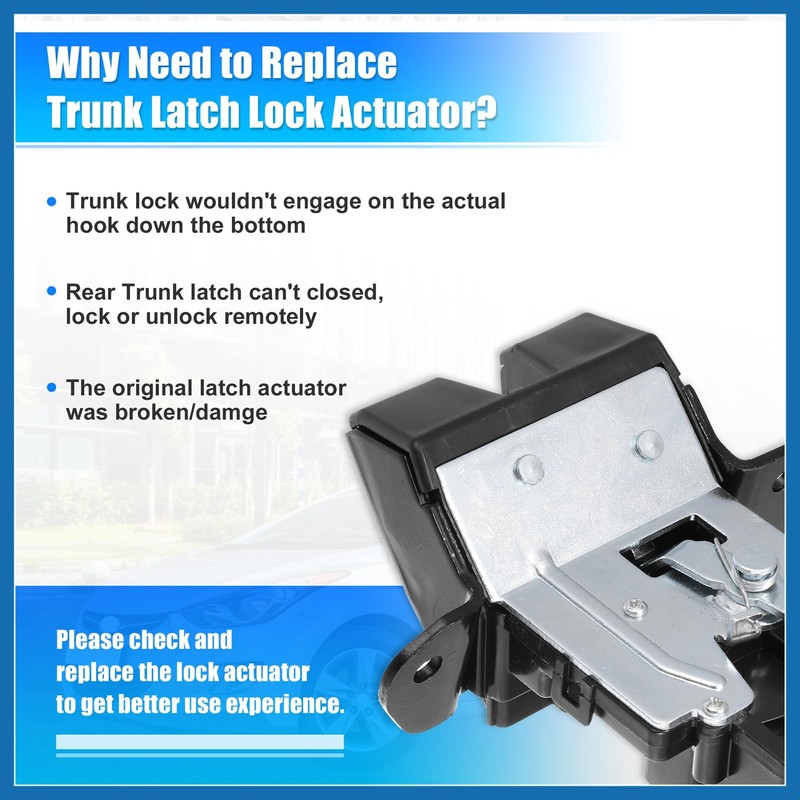 A ABSOPRO Rear Trunk Latch Lock Actuator for Hyundai Elantra