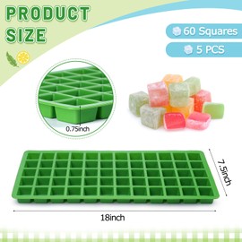 Silicone Food Molds for Harvest Right Freeze Dryer, Medium Square Trays Dividers Food Mold for Freeze Fruits Candy Chocolate Vegetable Freeze Drying Accessories (5)