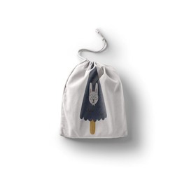 Bonamaison Printed Cotton Drawstring Bags, Shopping Bag, Cloth Bag, Vegetable Bag, Reusable, Eco-Friendly, Multi-Purpose, Foldable, Size: 12 x 15 cm