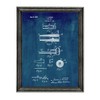 Duck Call Patent Art Midnight Blue Print in a Black