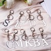 ORUZA Letter Keyring Alphabet Initial Keychain, Metal Letter Key Ring
