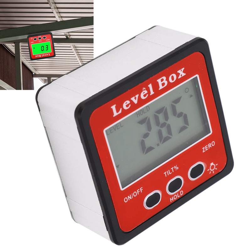 Digital Level Box Accurate Magnetic Portable Size Protractor Inclinometer for