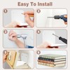 JYUHA 4 PCS Invisible Floating Bookshelves, Wall Mounted Floating Book