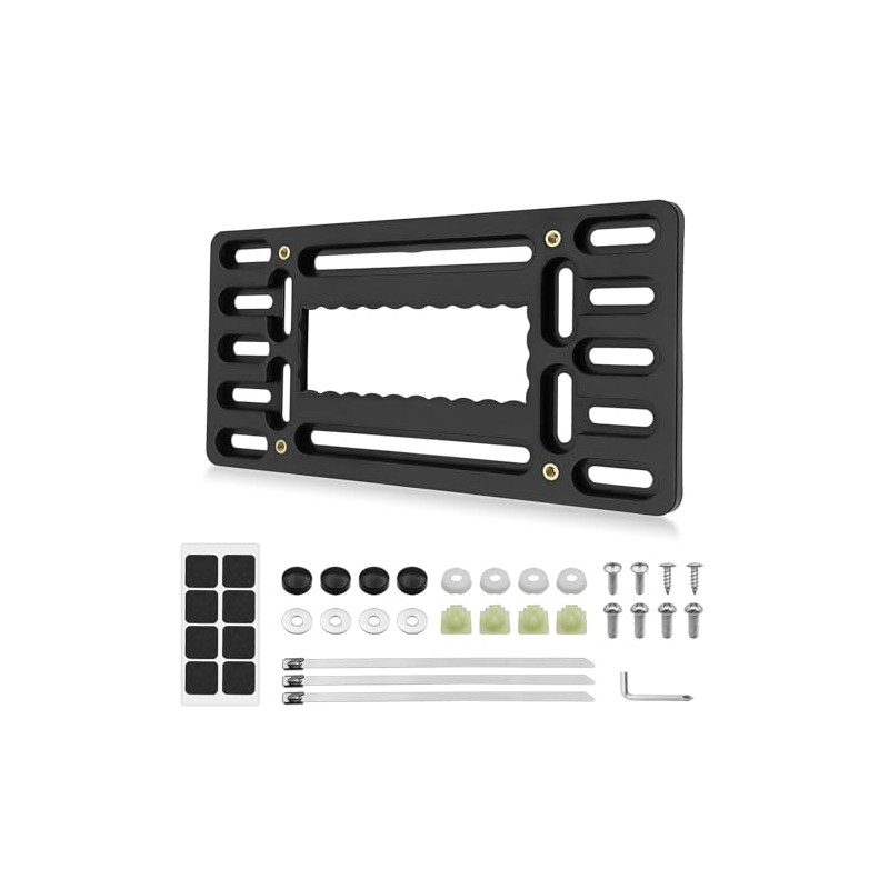 Kit de montaje de placa de matrícula frontal, sin taladro,