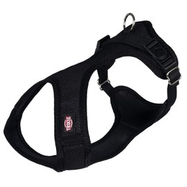 TRIXIE Comfort Soft Touren-Geschirr Größe XXS–XS: Brustumfang 28–40 cm/15 mm in schwarz - gepolstertes Hundegeschirr zum Joggen mit stufenlos verstellbaren Bauchgurt für sehr kleine Hunde, 16251