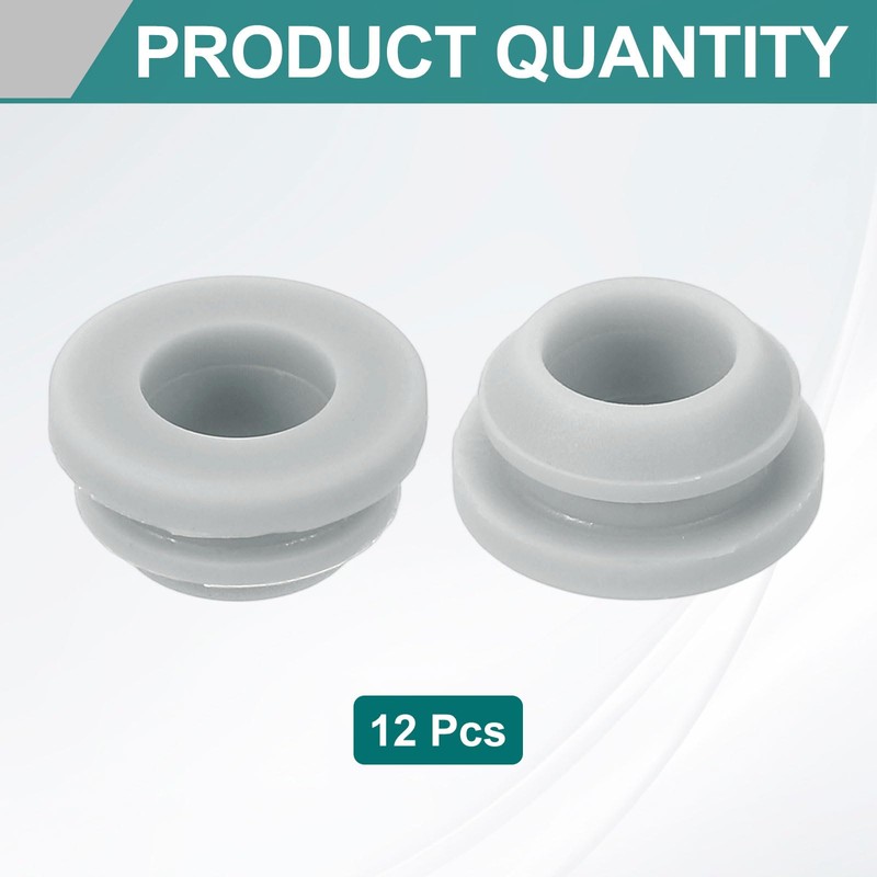 sourcing map 12Pcs Rubber Grommets, Mount Dia 10.5mm ID 7.5mm