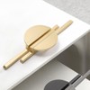 Myxekllo Gold Drawer Pulls Half Moon Drawer Pulls, Brushed Gold