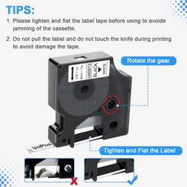 UniPlus 3 x Compatible 9 mm x 7 m Label Tape to Replace Dymo D1 40913 S0720680 Black on White for Dymo LabelManager 160 280 PnP 360D 210D LabelWriter 450 DUO Turbo LabelPoint 100 150 250