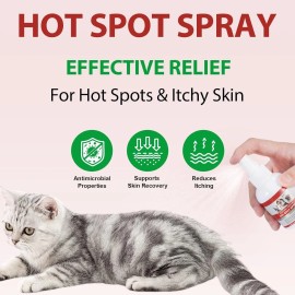 Oimmal Hot Spot Spray for Cats, Itch Relief, Relieve Irritated Skin, and Moisturizing