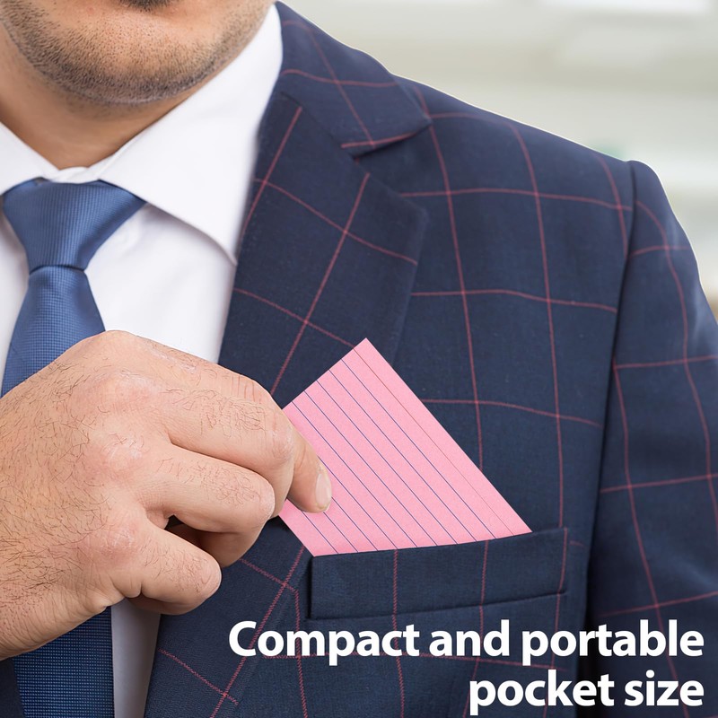 HEYPLACE 300PCS Color Index Cards, 3x5 Ruled Notecards Blank Note