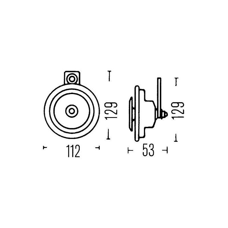 HELLA 3BA 002 768-382 Signal Horn - B36 - 24V