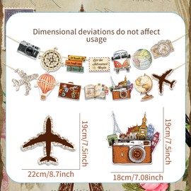 Vintage Adventure Awaits Banner Travel Party Supplies Adventure Begin Garland for Birthday Graduation Retirement Farewell Going Away Bachelorette Party Decor Supplies