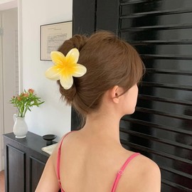 Hawaiian Flower Hair Clip, Hawaiian Claw Clips for Hair, Strong Hold Non-Slip Styling Accessories for Travel Beach Vacation Summer Festival