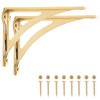 EDUWURXS Ironbridge Brass-Plated Shelf Brackets | Heavy Duty Wall Brackets