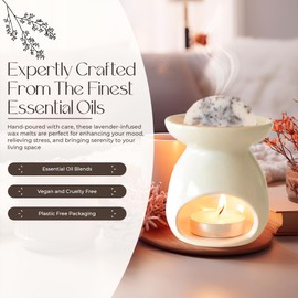 Auronna Wax Melts Scented - Natural Handmade Soy Snap - Highly Concentrate - Made in UK - Up to 80 Hours of Fragrance Cast (Cosy Night)