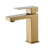 VOTON Brushed Gold Bathroom Faucet, Modern Bathroom Faucet 1 Hole,