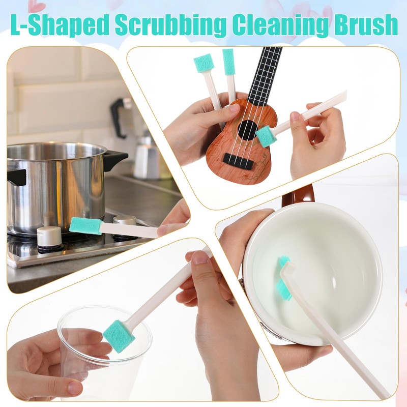 8 Pcs Small Cleaning Brushes for Tight Spaces, Multi-Purpose Tiny