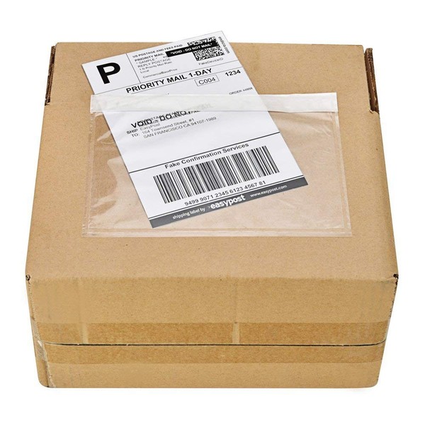 9527 Product 7.5" x 5.5" Clear Adhesive Top Loading Packing