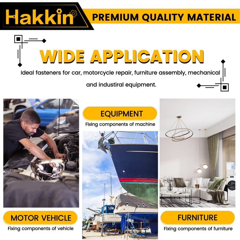 Hakkin Nuts and Bolts 1080Pcs M2 M3 M4 Hex Socket