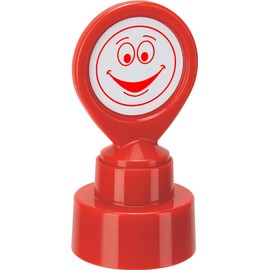 COLOP motivational stamp - Happy Face - Red ink | 147165 | Teacher reward smiley school stamper