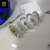 ❣High quality Blue emerald nail tip - Short round /